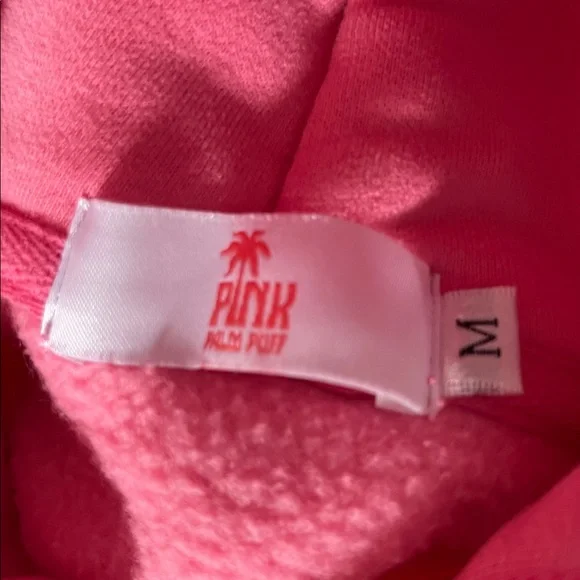 Pink Palm Puff Hoodie Sweatshirt Palm Tree Shell Logo hibiscus sonic Pink barbie - Picture 7 of 10